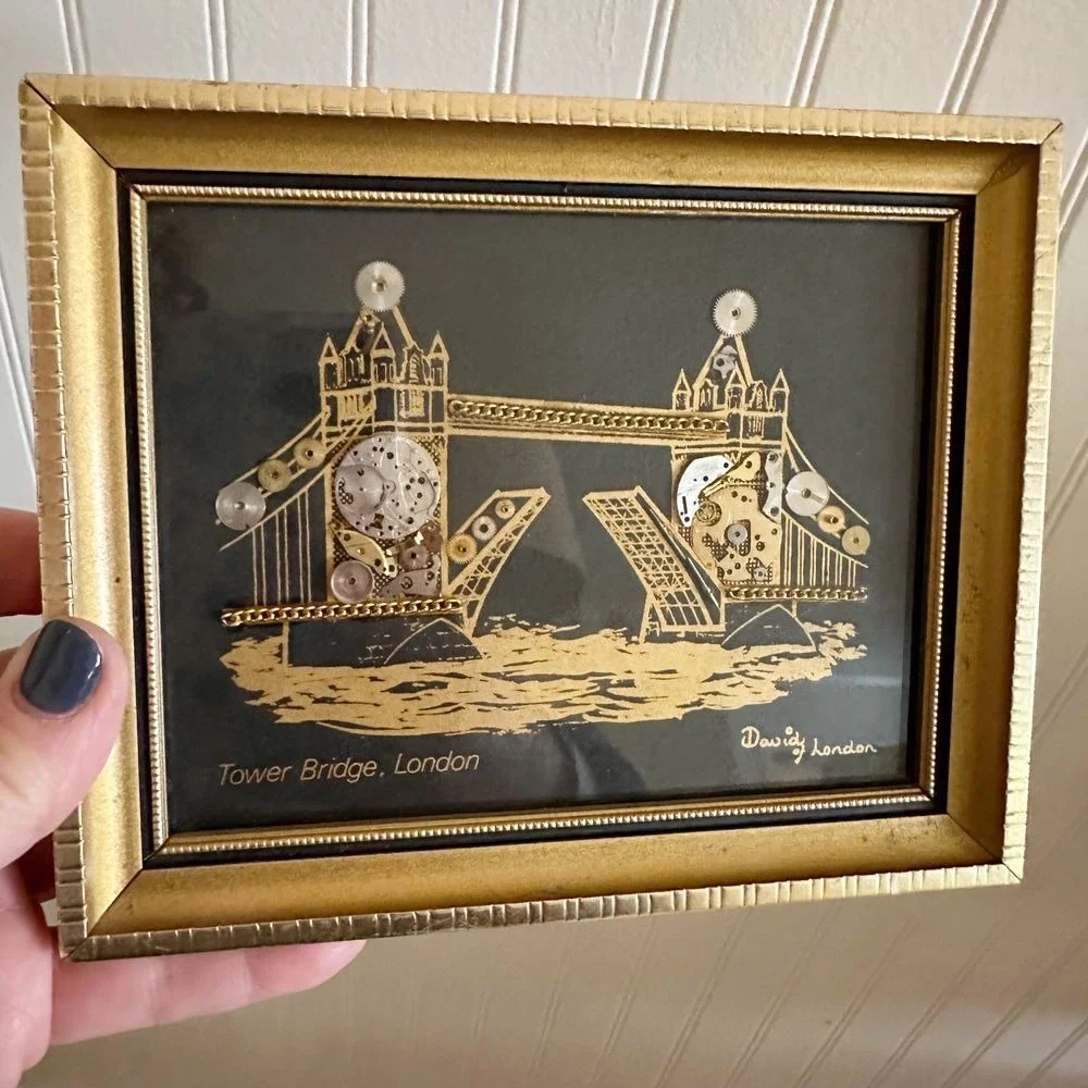 1983 David of London Gold Frame Tower Bridge Watch parts‎ Horological Montage